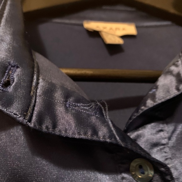 AXARA Paris Blue Silk Shirt - Picture 4 of 4